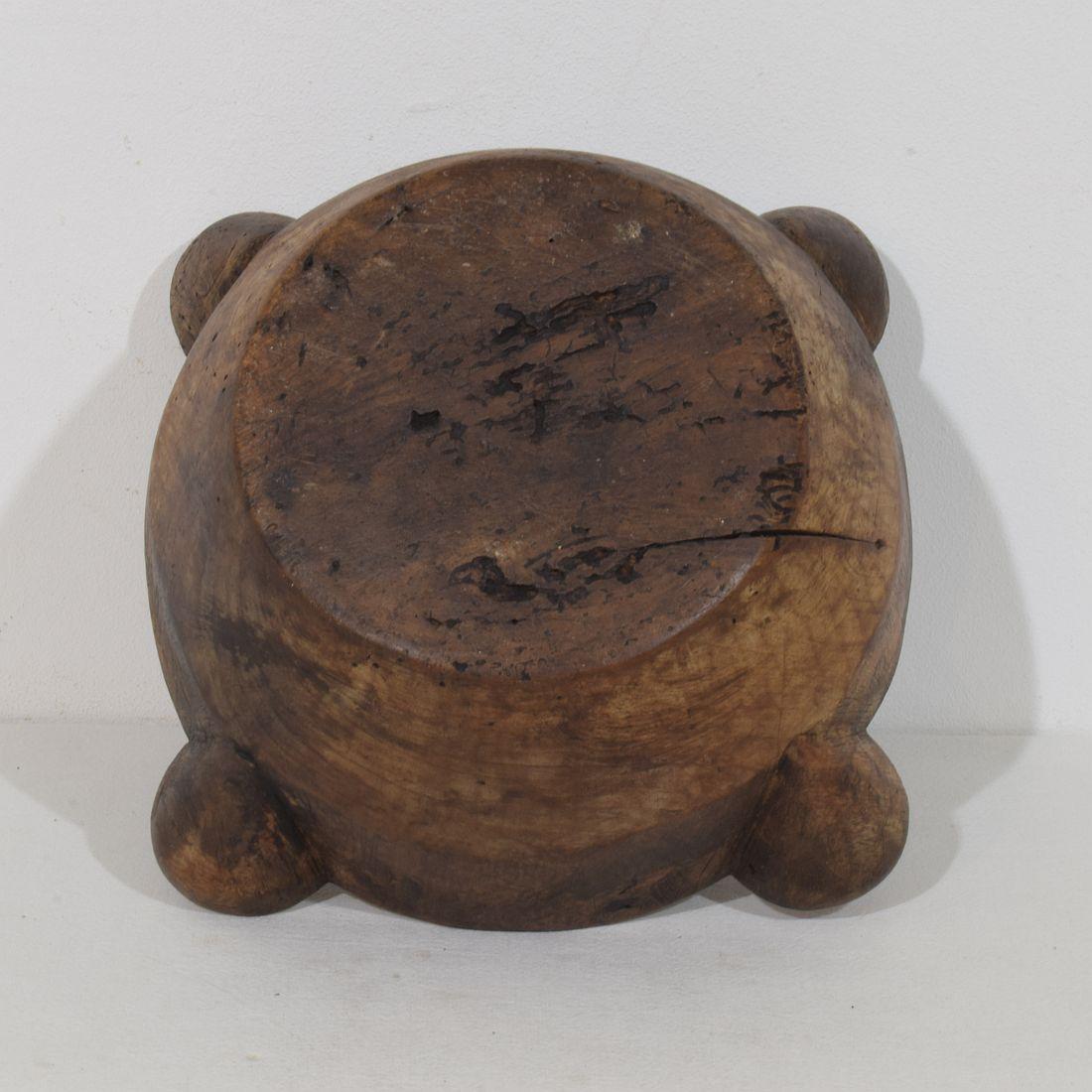 Mortaio di legno francese del XVIII-XIX secolo in vendita 8