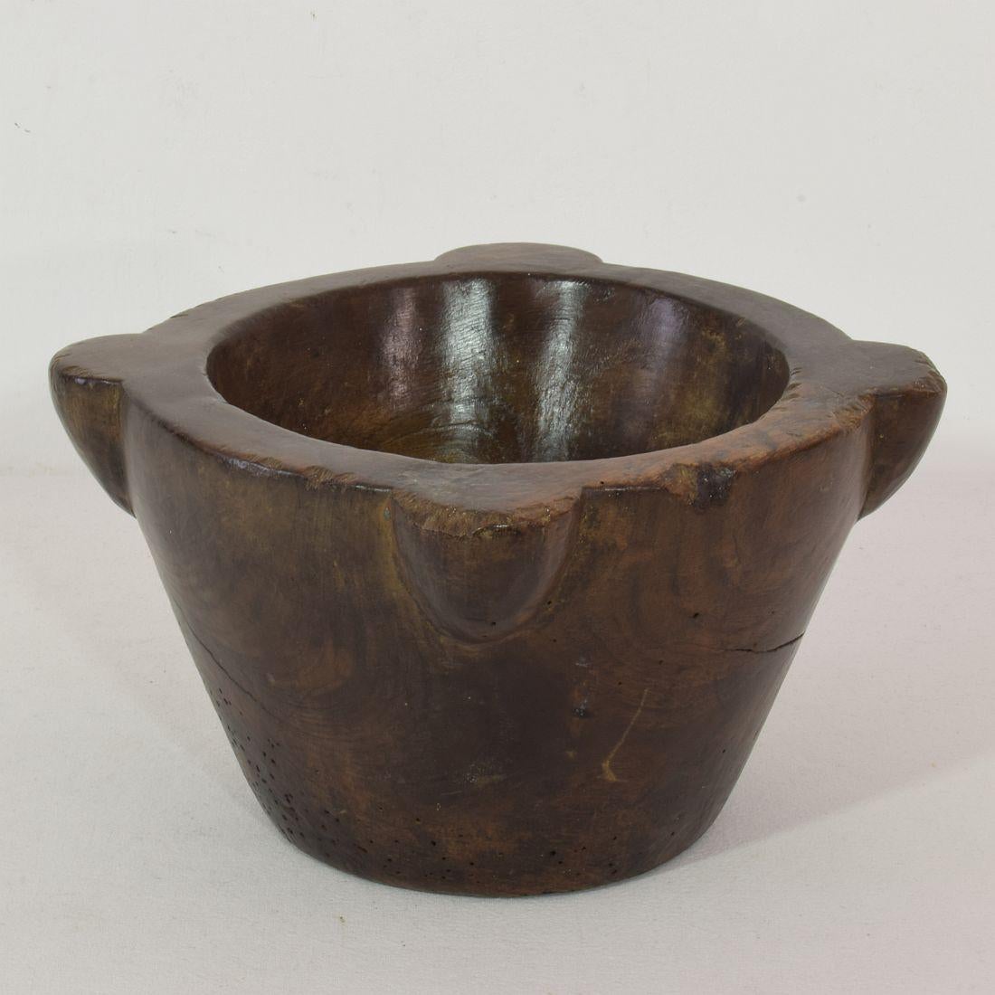 18th Century and Earlier 18th-19th Century, French Wooden Mortar For Sale