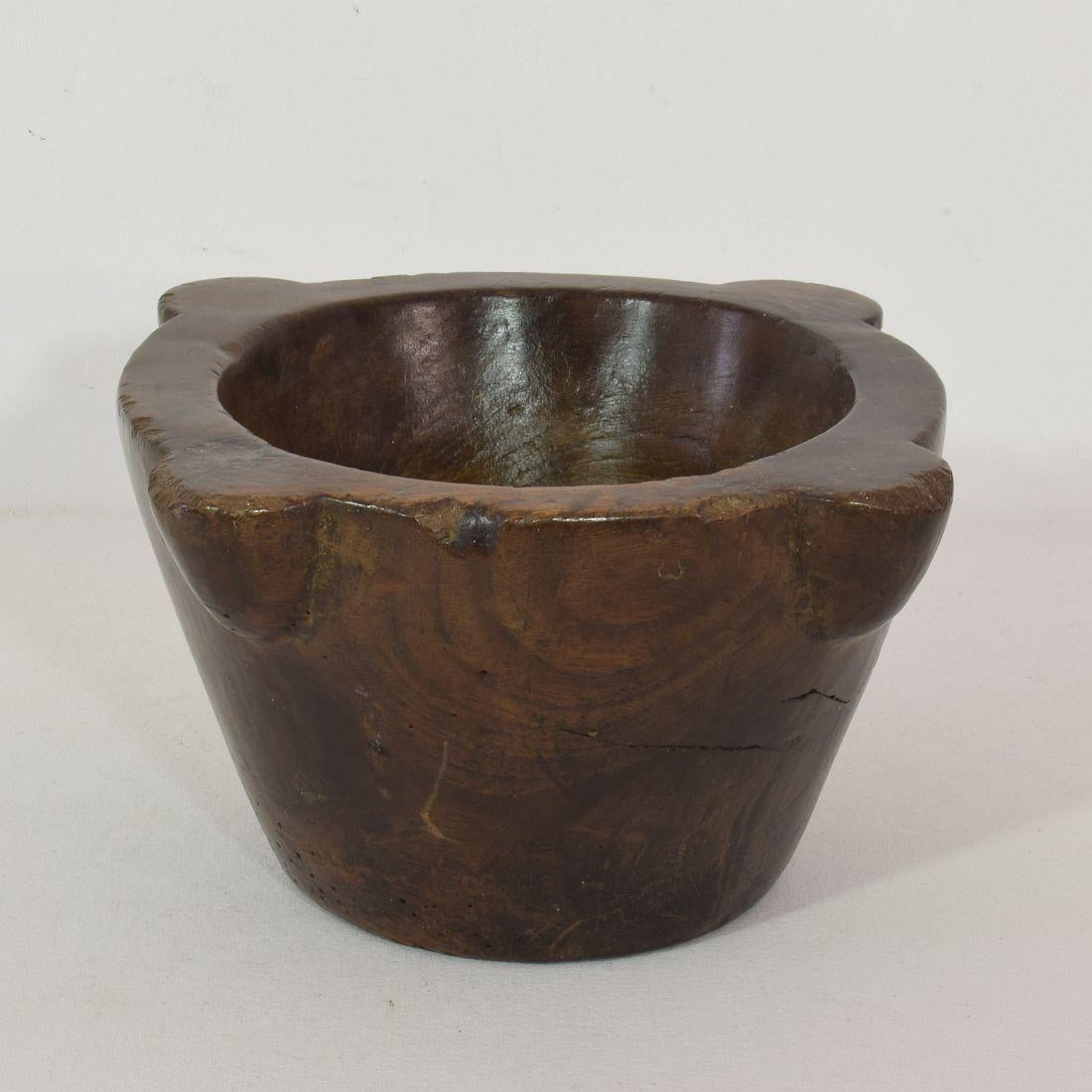 18th-19th Century, French Wooden Mortar For Sale 1