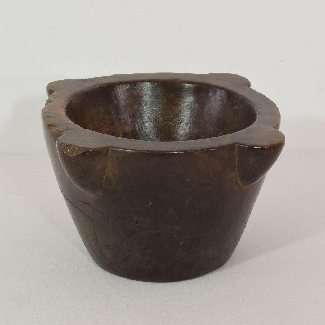 18th-19th Century, French Wooden Mortar For Sale 3