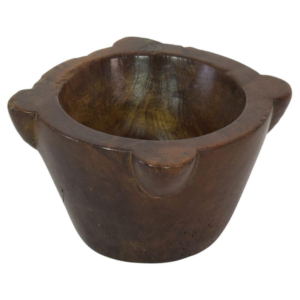 18th-19th Century, French Wooden Mortar For Sale