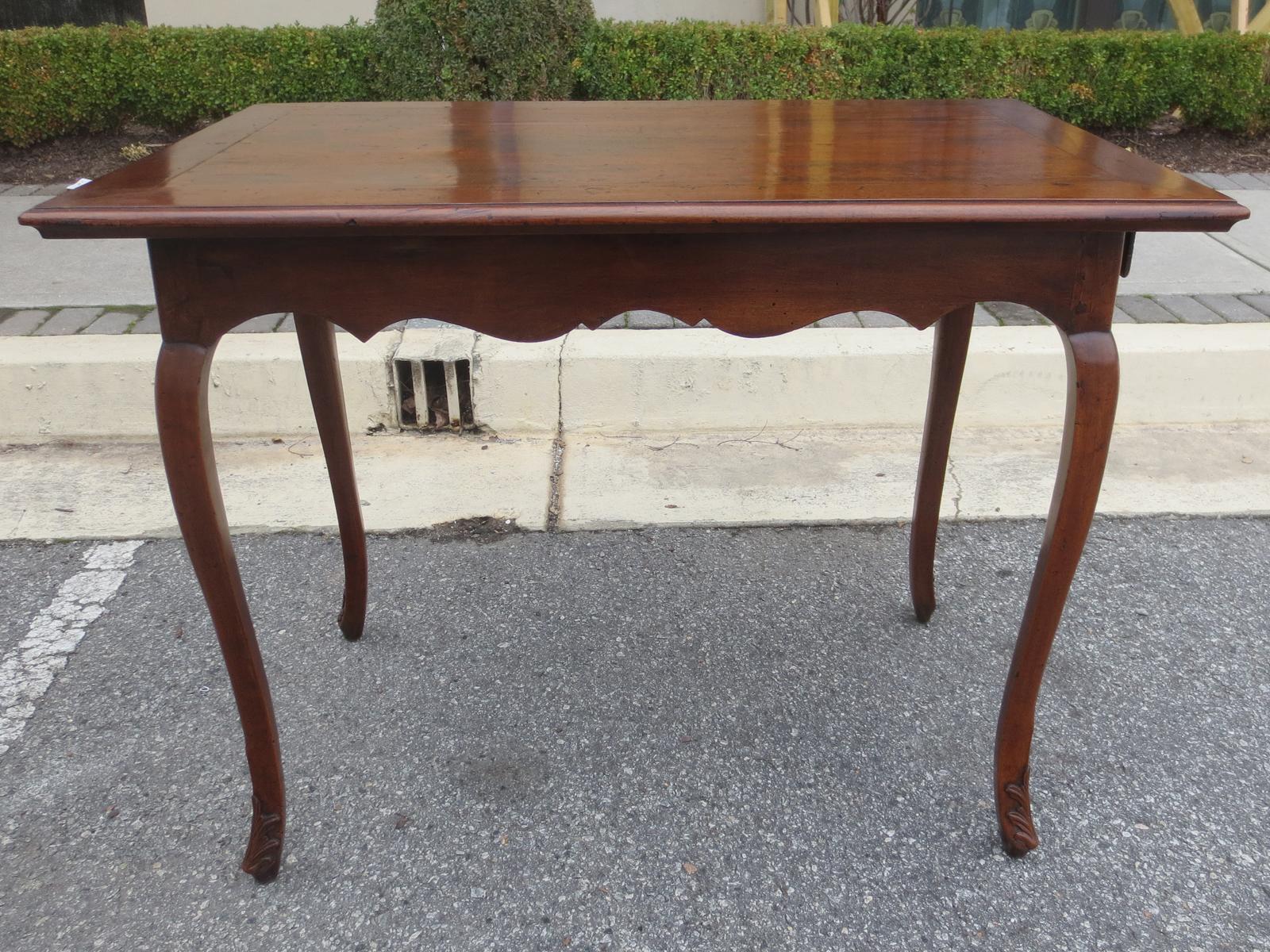 18th-19th Century Fruitwood Side Table with One Drawer In Good Condition In Atlanta, GA