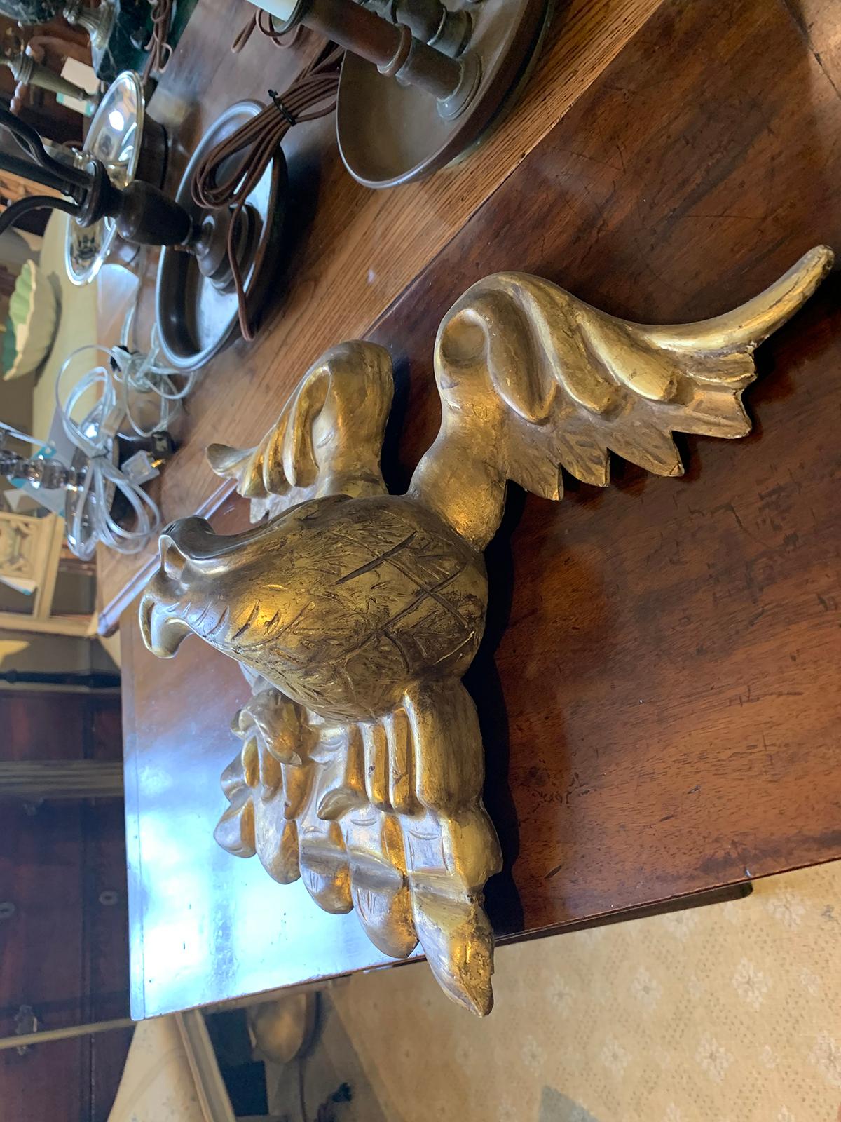 18th-19th Century Continental Gesso & Giltwood Eagle In Good Condition In Atlanta, GA
