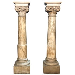 18th-19th Century Grand Tour Italian Carved Marble Pedestals