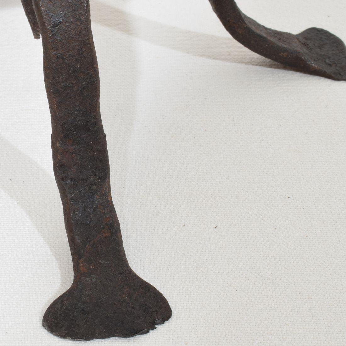18th-19th Century Hand Forged Iron Candleholder For Sale 12