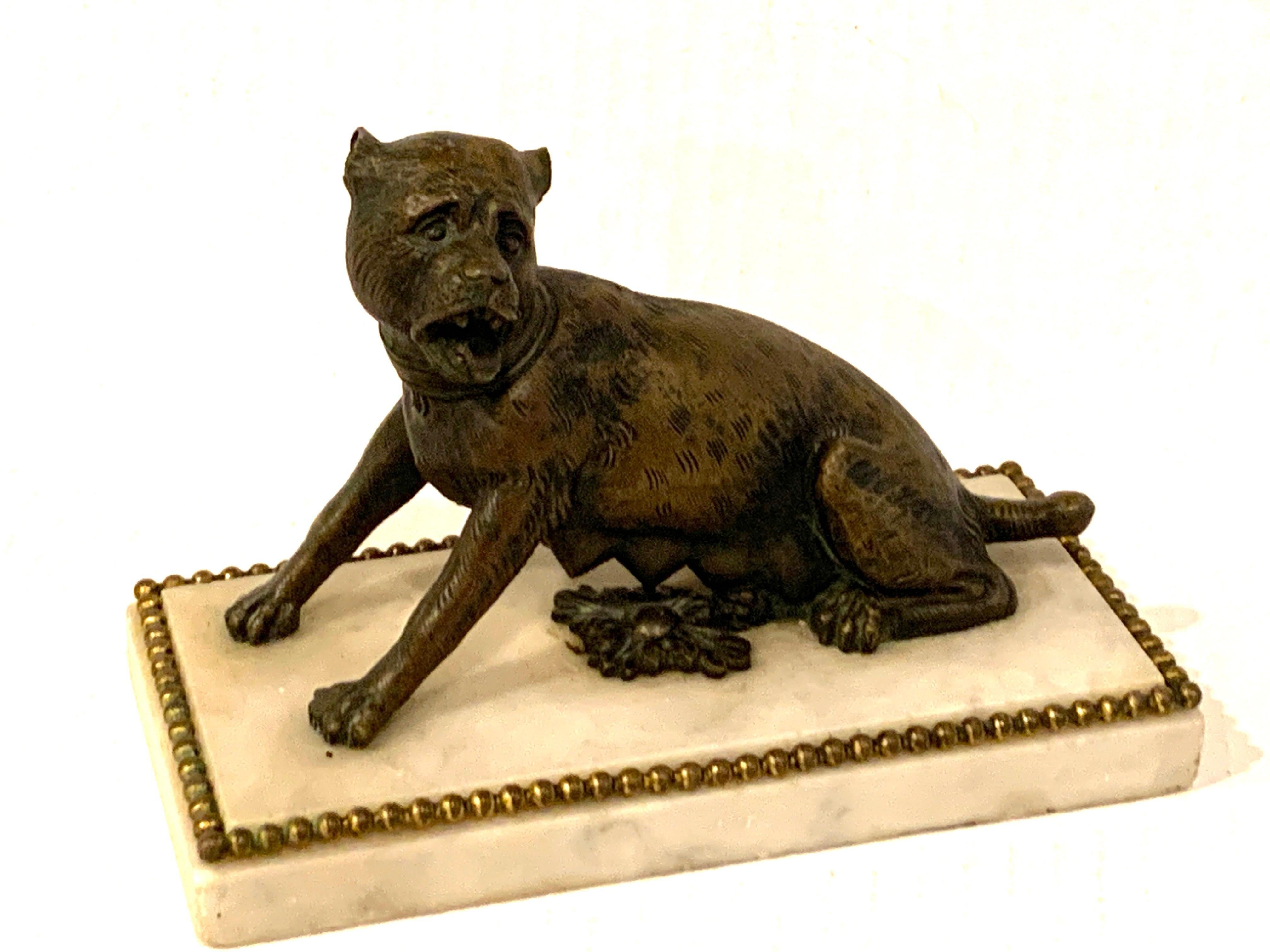 18th-19th Century Italian Bronze Sculpture a Seated She-Wolf 7