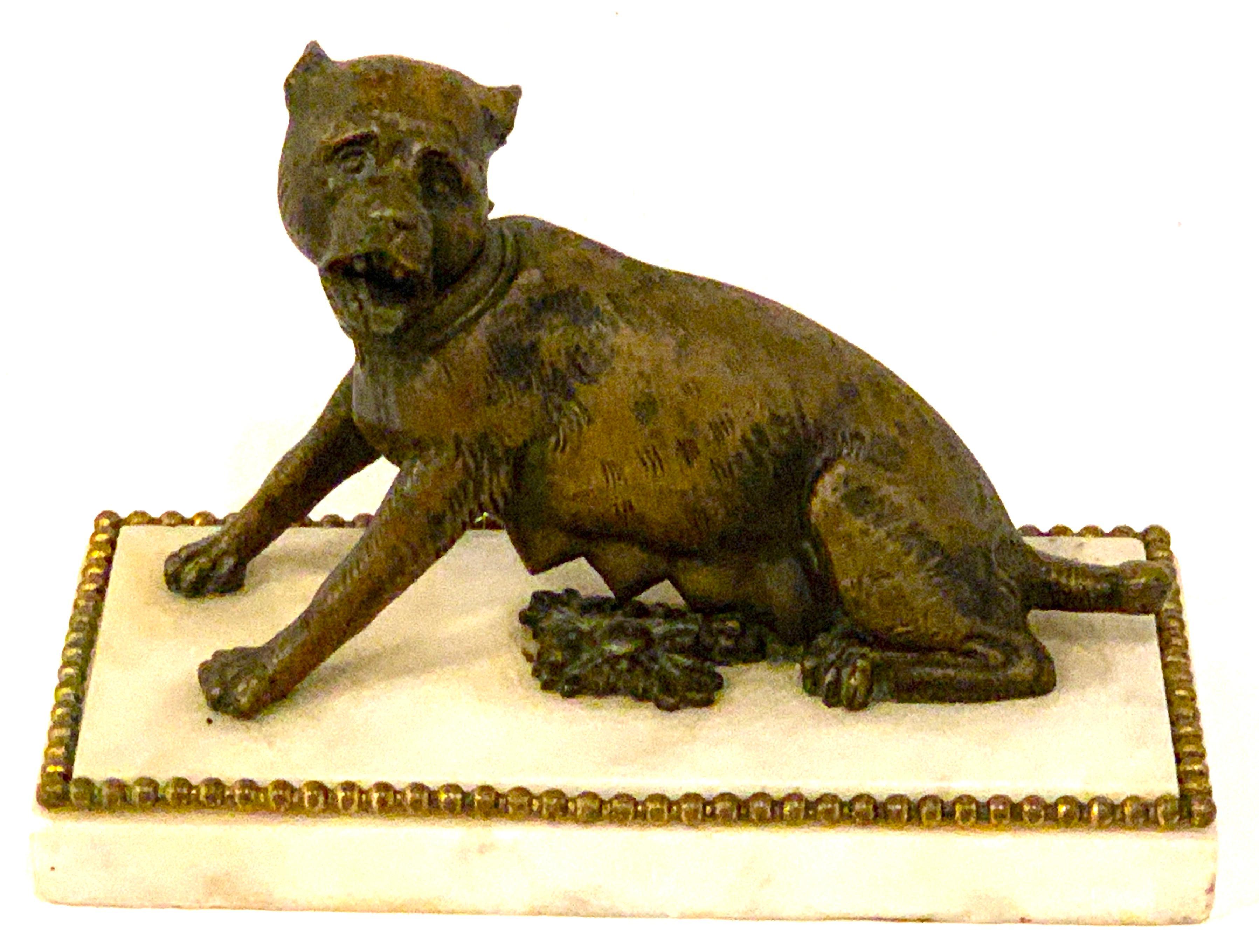 Renaissance Revival 18th-19th Century Italian Bronze Sculpture a Seated She-Wolf