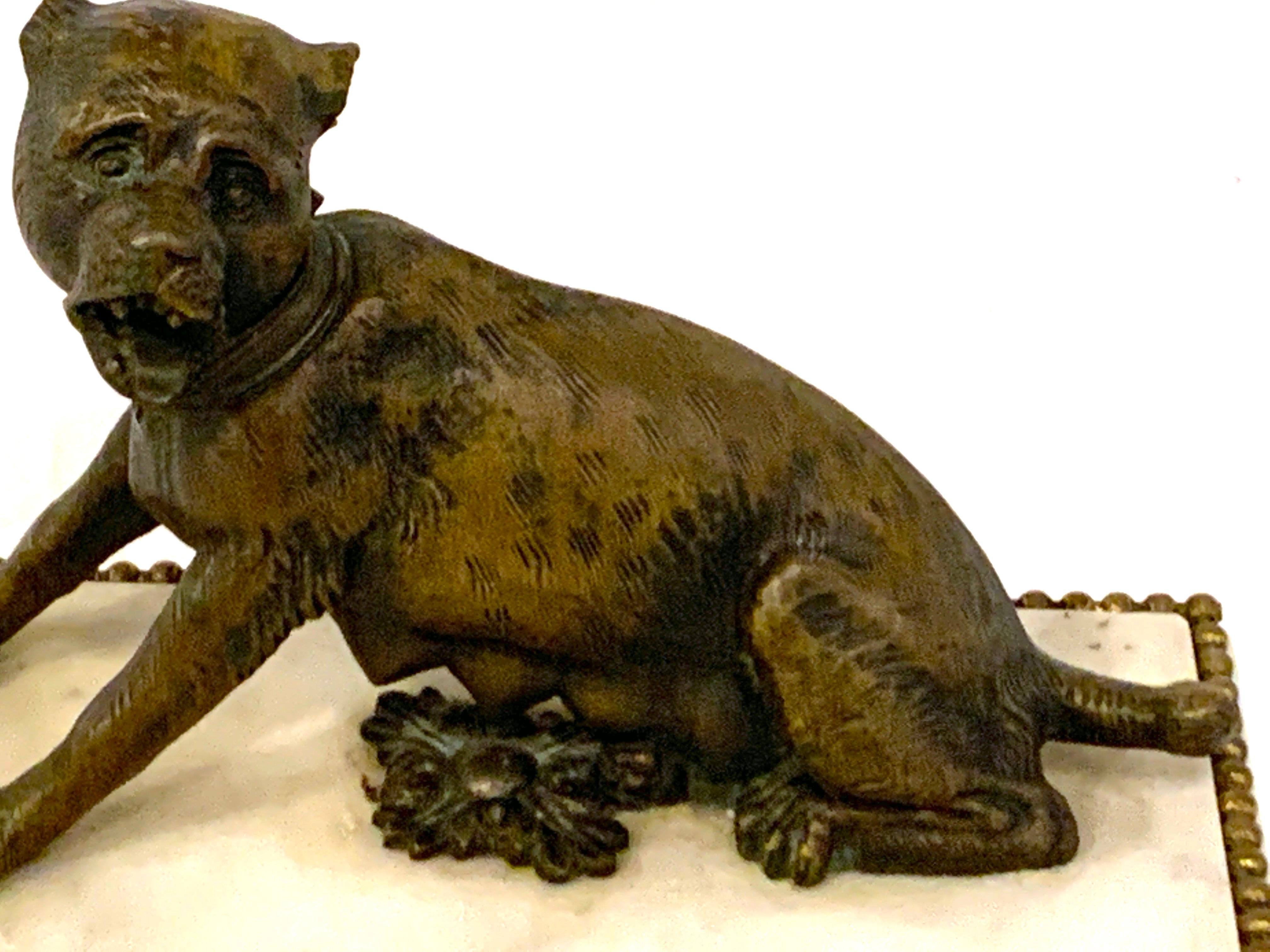 18th-19th Century Italian Bronze Sculpture a Seated She-Wolf 2
