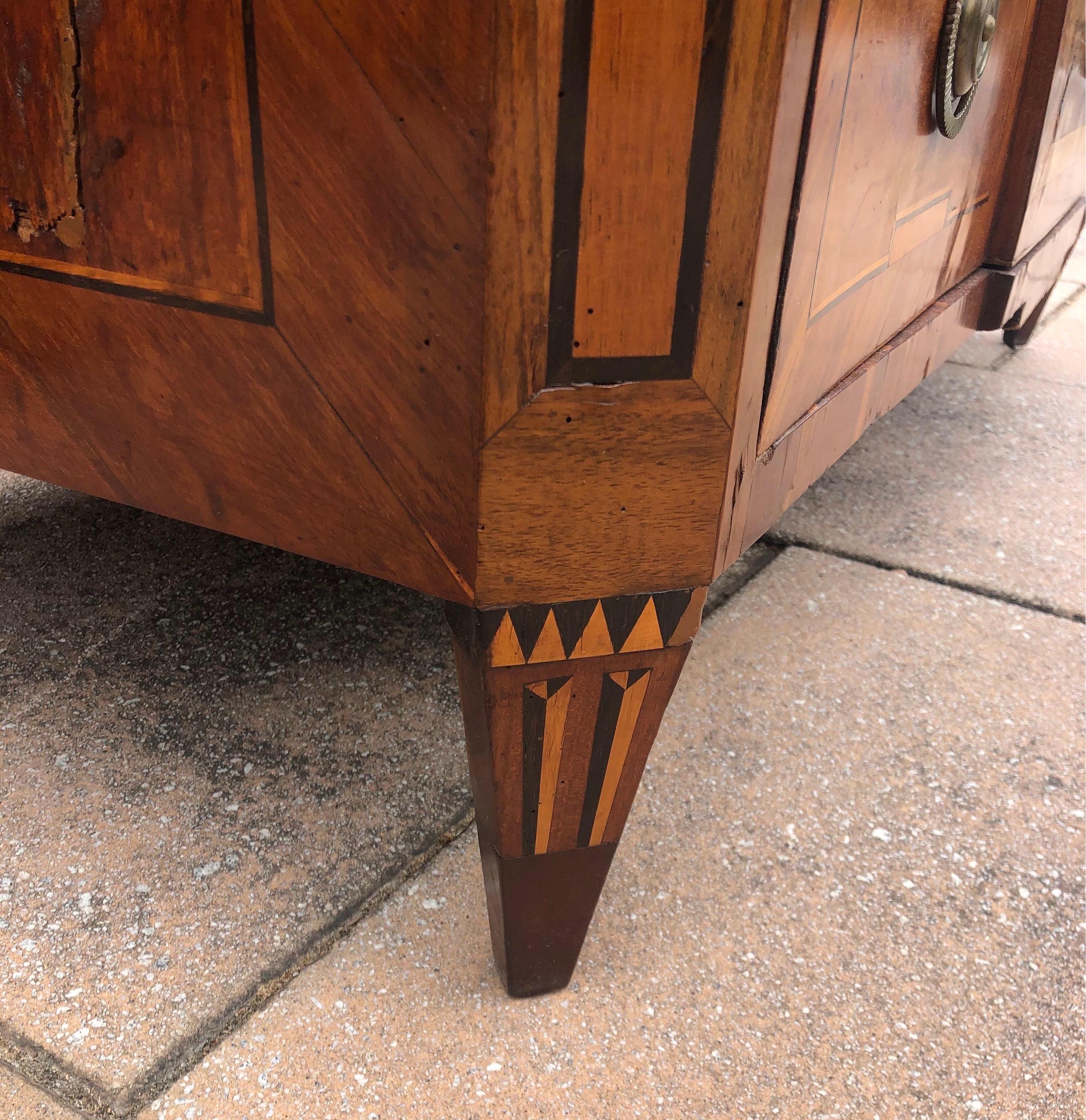 18th-19th Century Italian Neoclassical Inlaid Commode 11