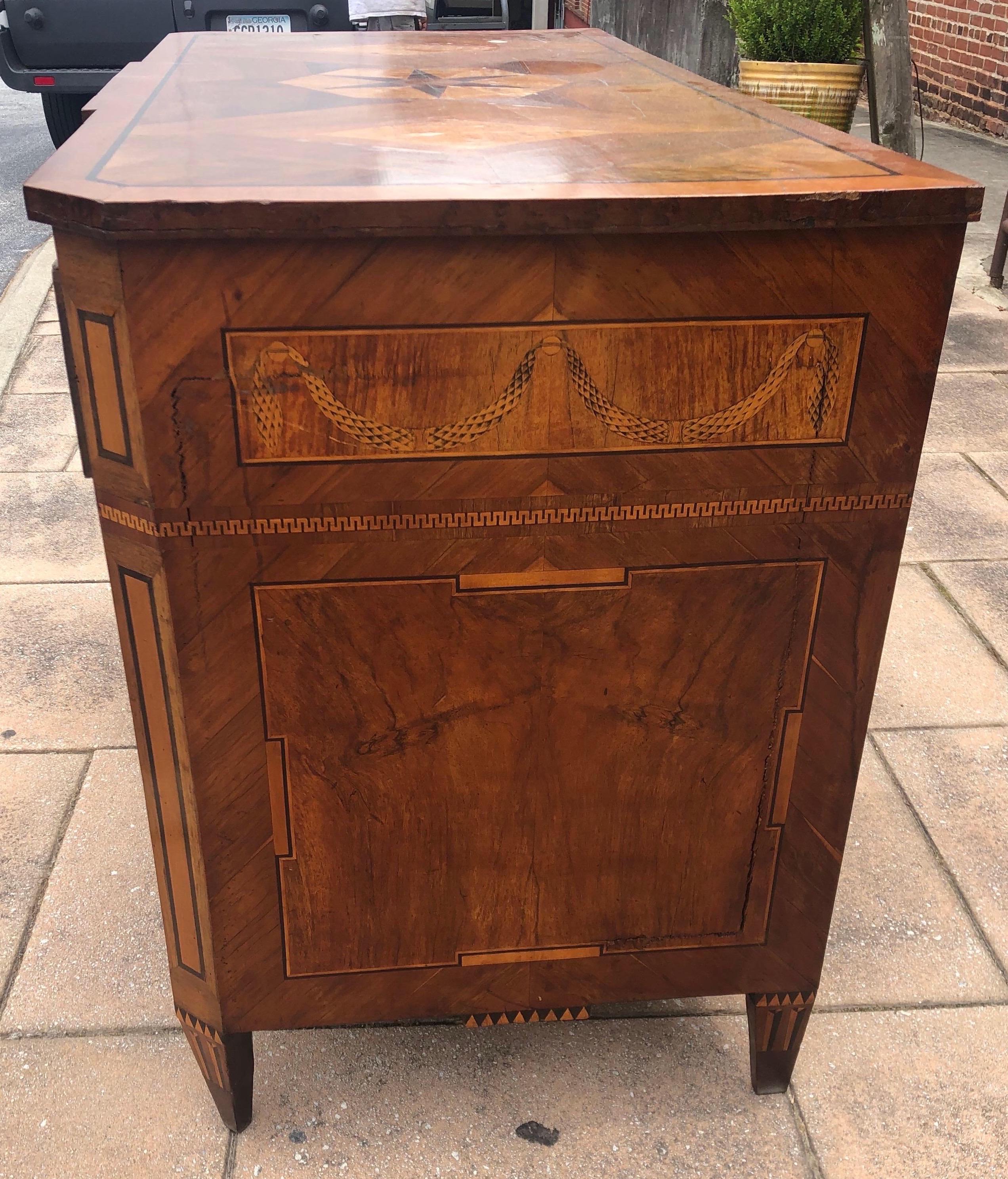 18th-19th Century Italian Neoclassical Inlaid Commode 5