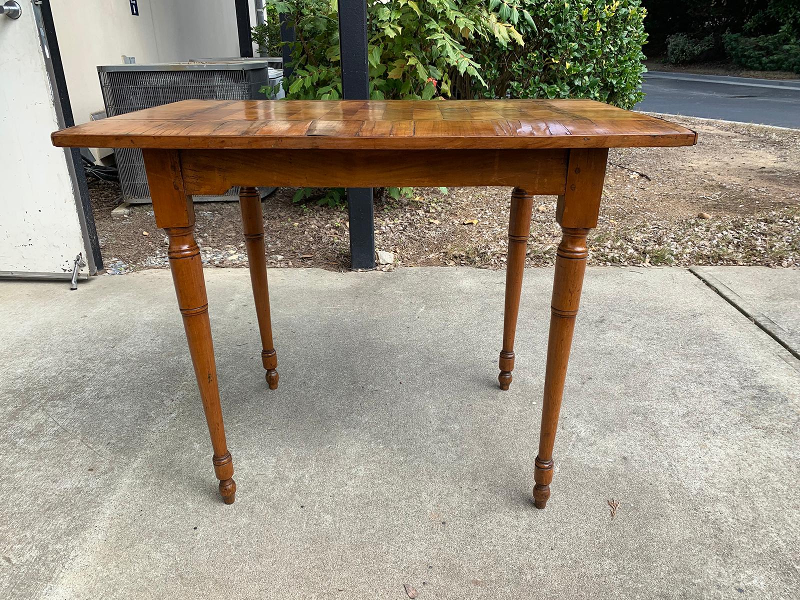 18th-19th century Italian parquetry top table.