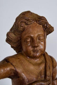 18th-19th Century Italian Wood Carved Angel
