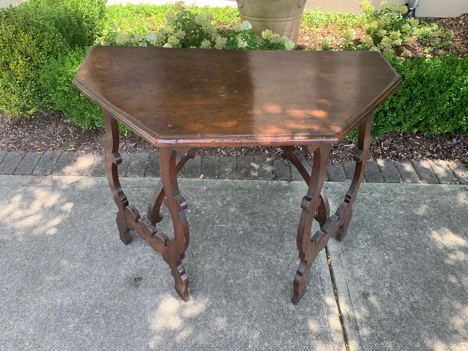 18th-19th Century Italian Wood Console For Sale 8