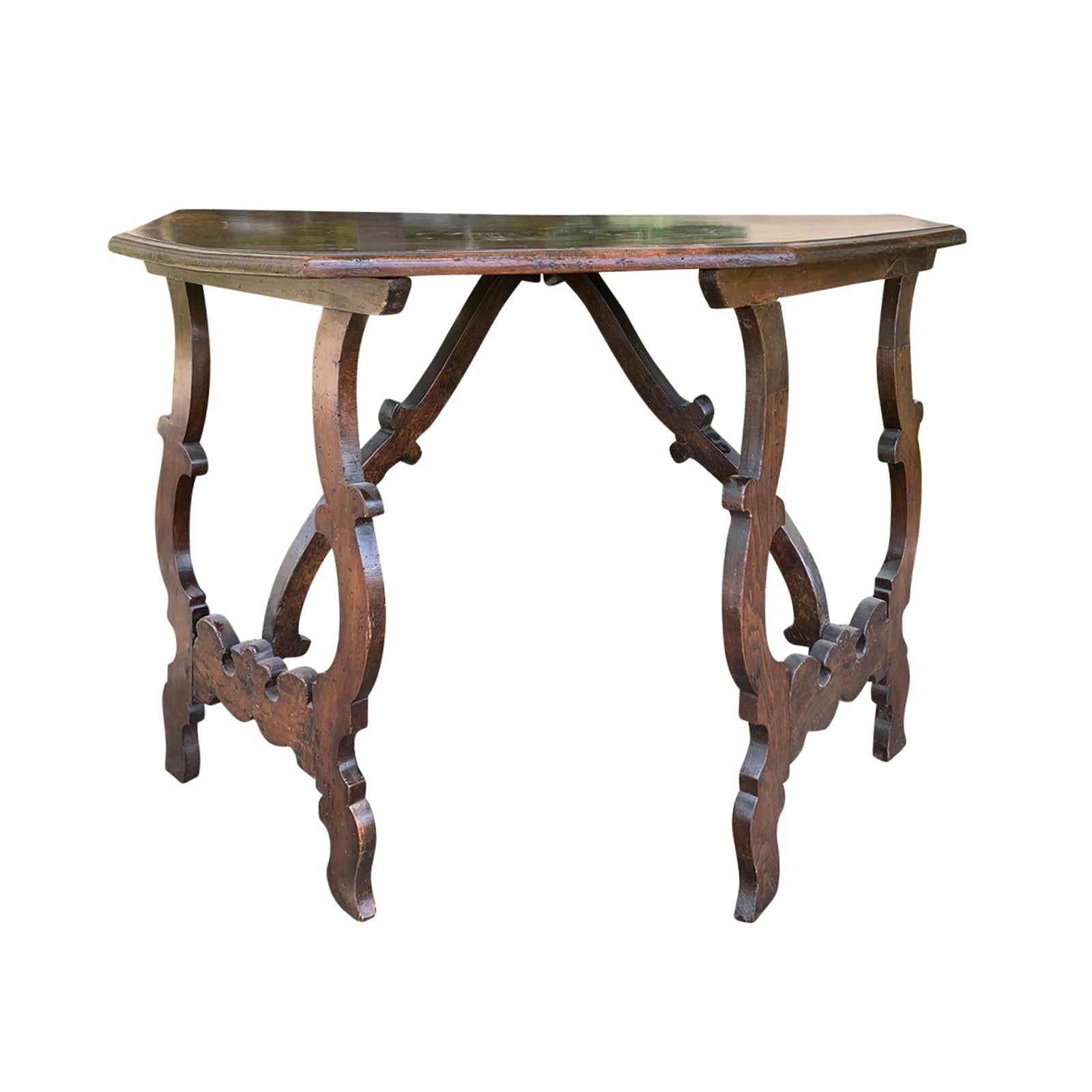 18th-19th Century Italian Wood Console For Sale