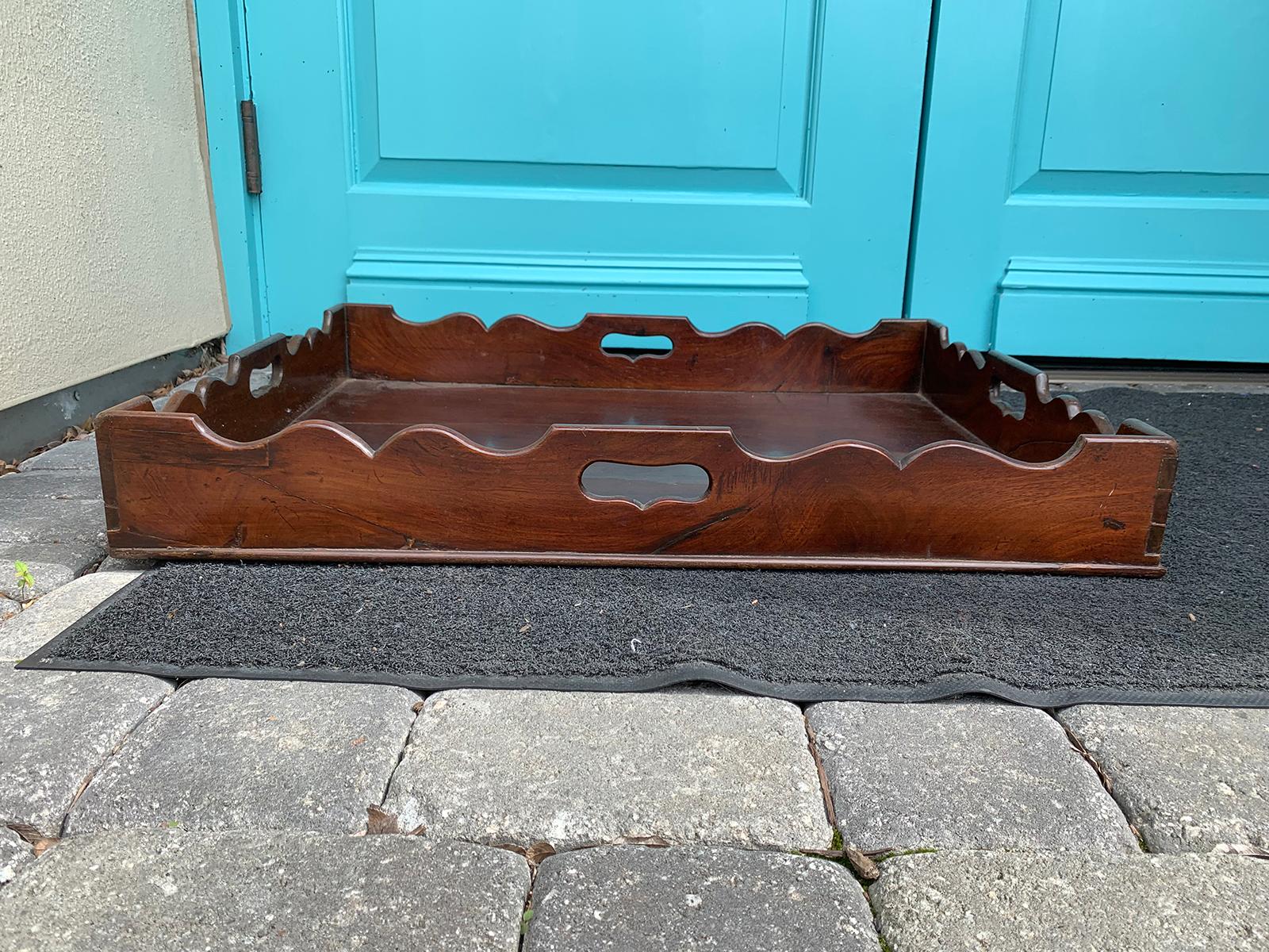 18th-19th Century Large English Butler's Tray For Sale 6