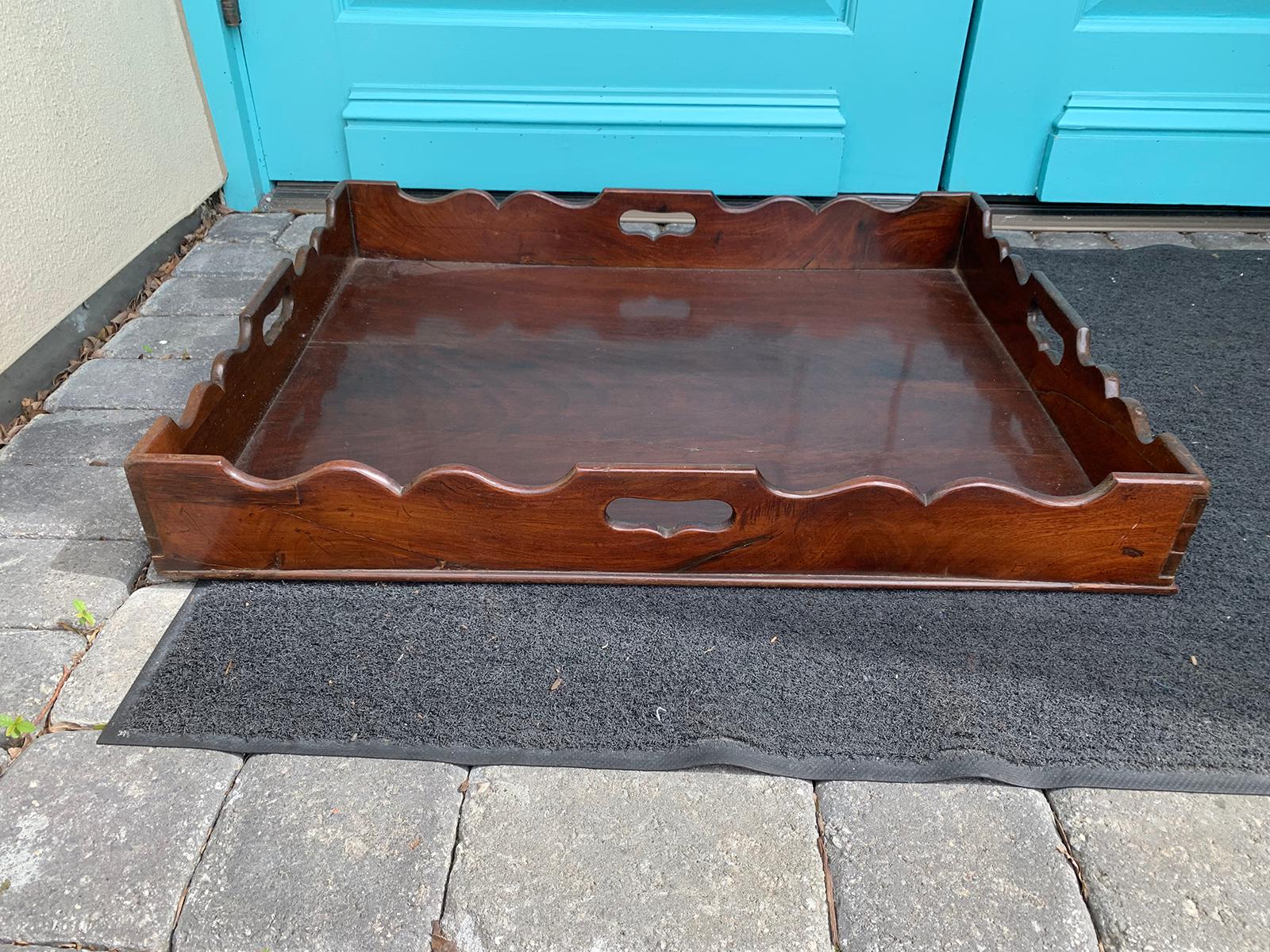 18th-19th Century Large English Butler's Tray For Sale 4