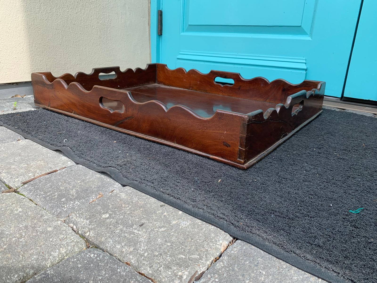 18th-19th Century Large English Butler's Tray For Sale 5