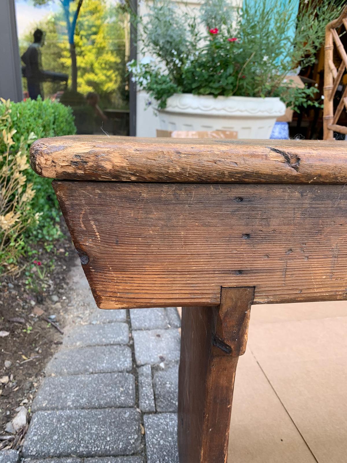 18th-19th Century Long Primitive American Bench 9