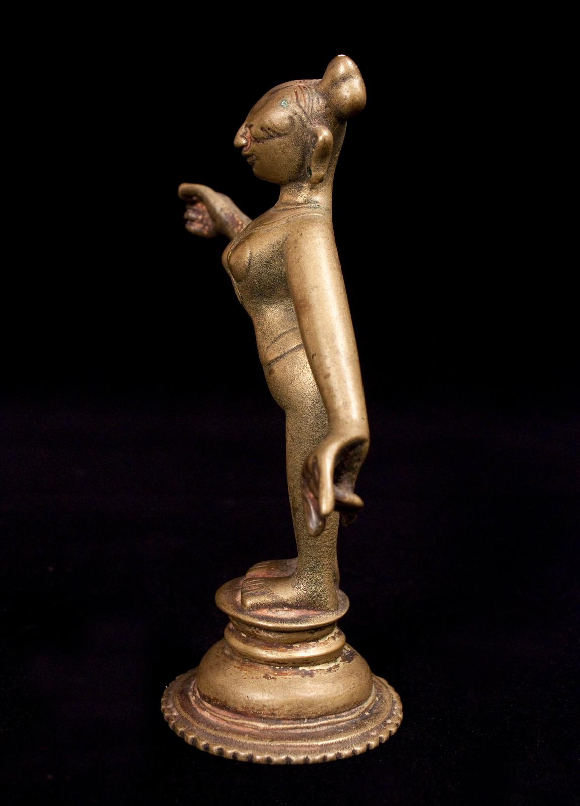 Other 18th-19th Century Lost Wax Cast Bronze Radha, Wife of Krishna, India For Sale