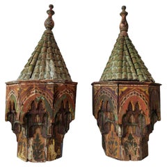 18th/19th Century Moroccan Mosque Architectural Ornament Steeple Finial Pair