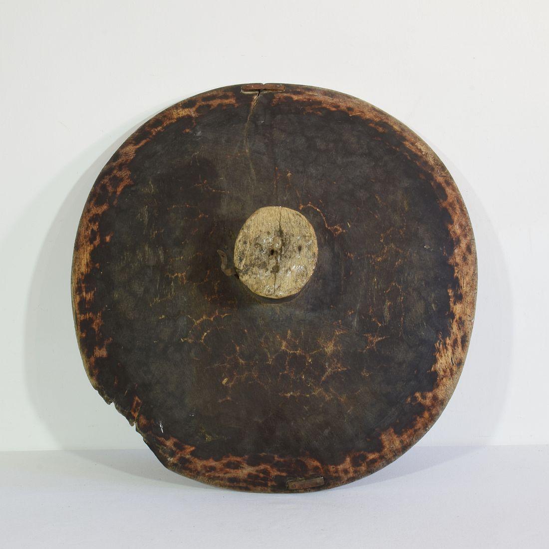 18th-19th Century Moroccan Wooden Couscous / Bread Bowl 8