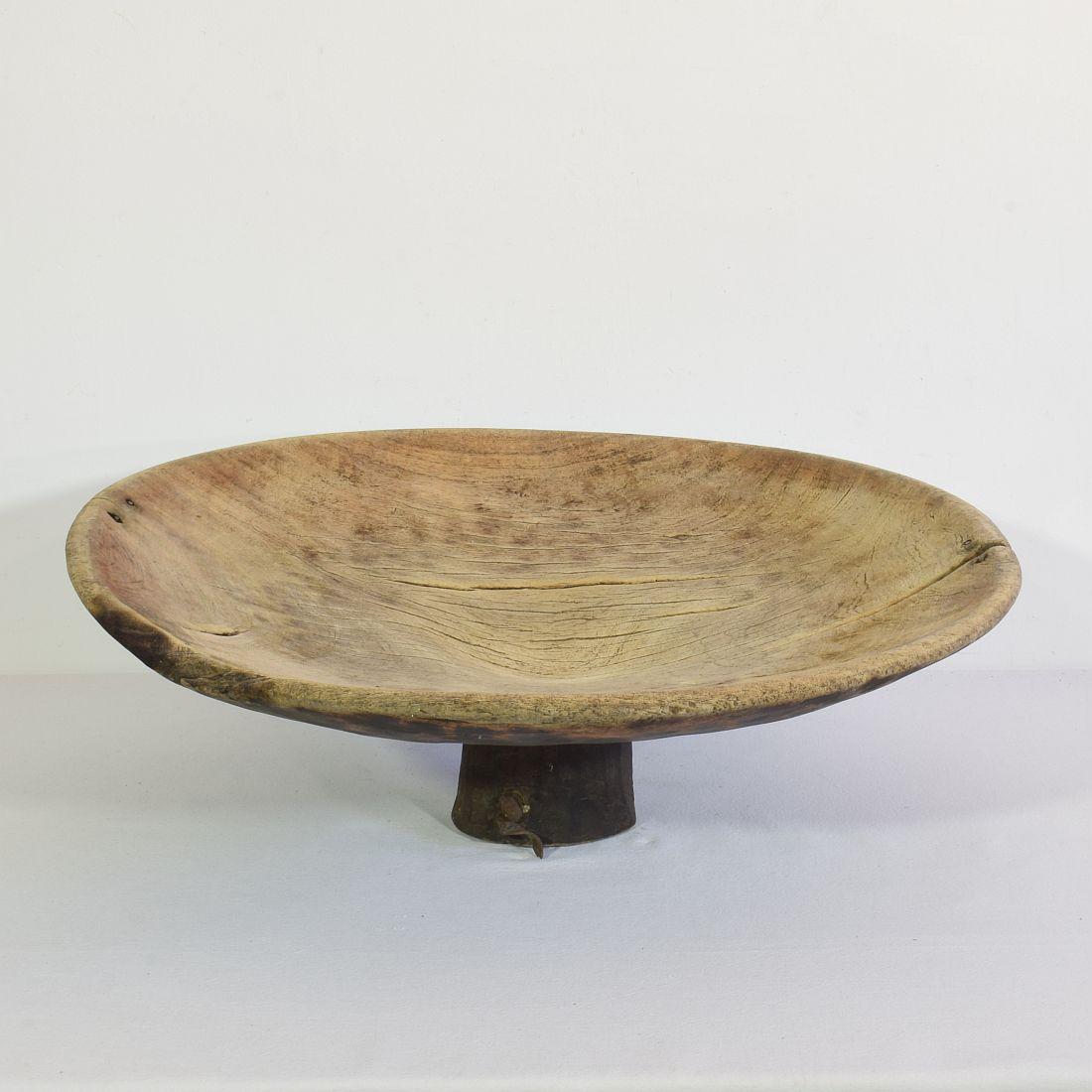 18th-19th Century Moroccan Wooden Couscous / Bread Bowl 1