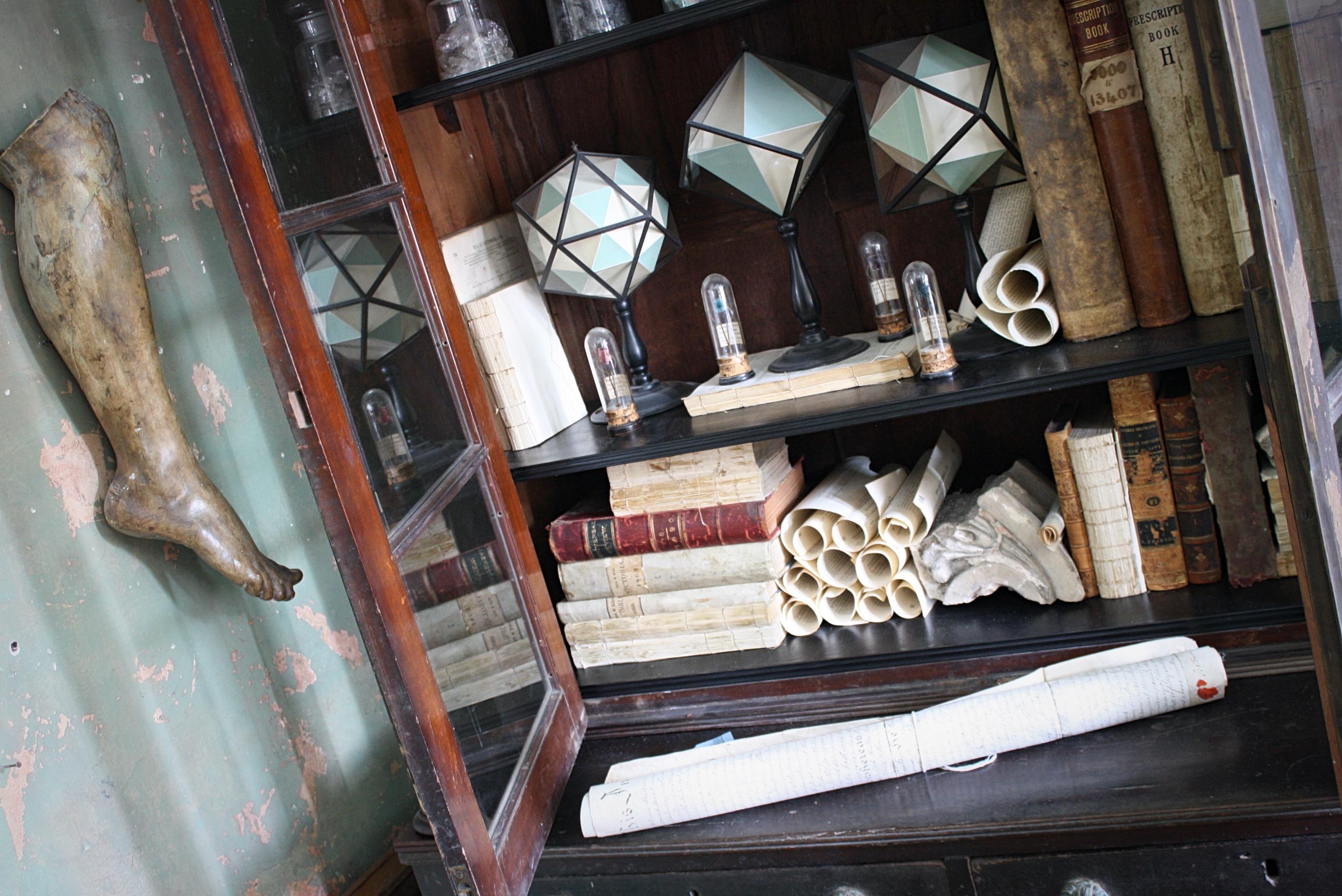 18th-19th Century Neoclassical Colonial Padauk Glazed Ebonized Book Case For Sale 9