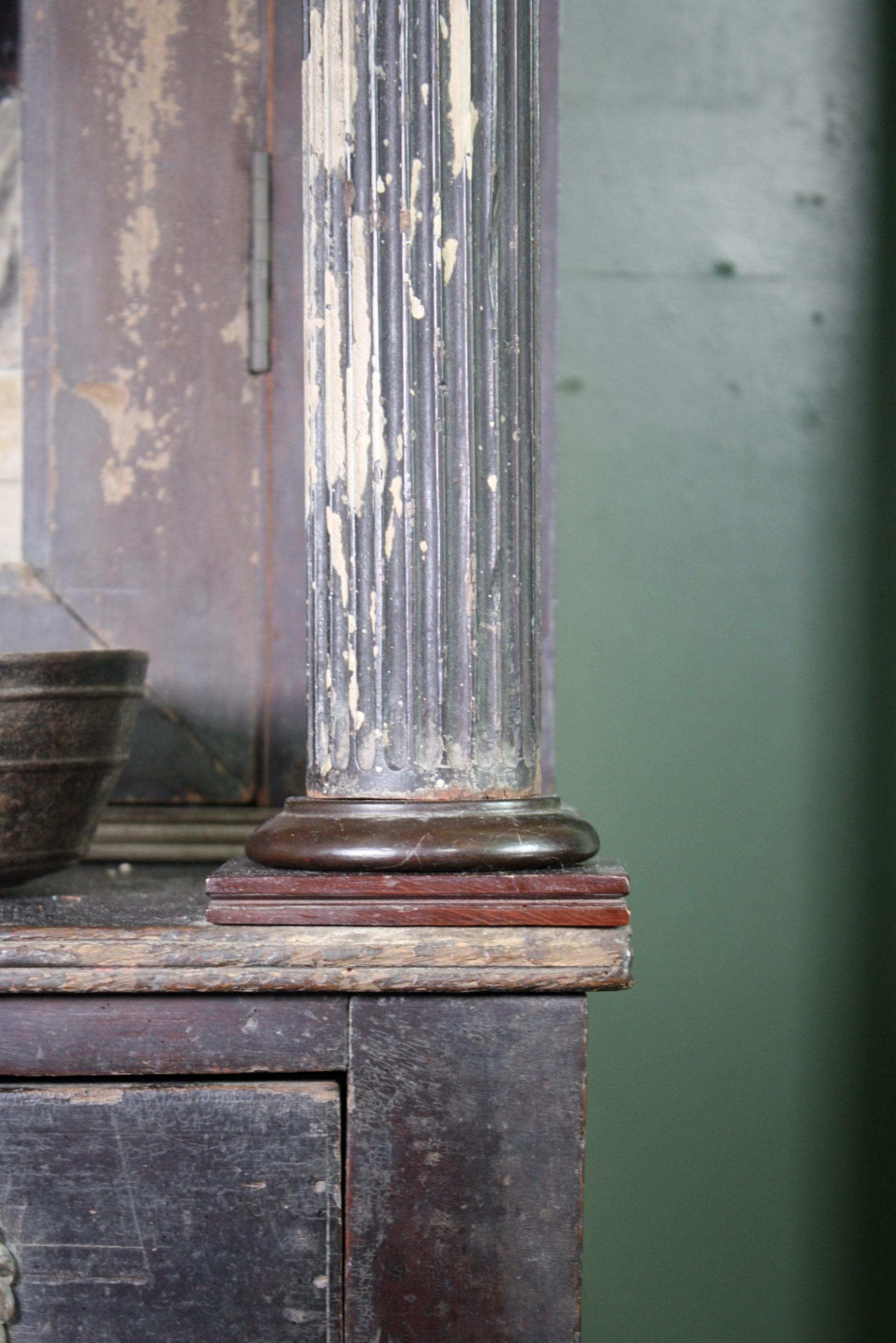 18th-19th Century Neoclassical Colonial Padauk Glazed Ebonized Book Case In Good Condition For Sale In Lowestoft, GB