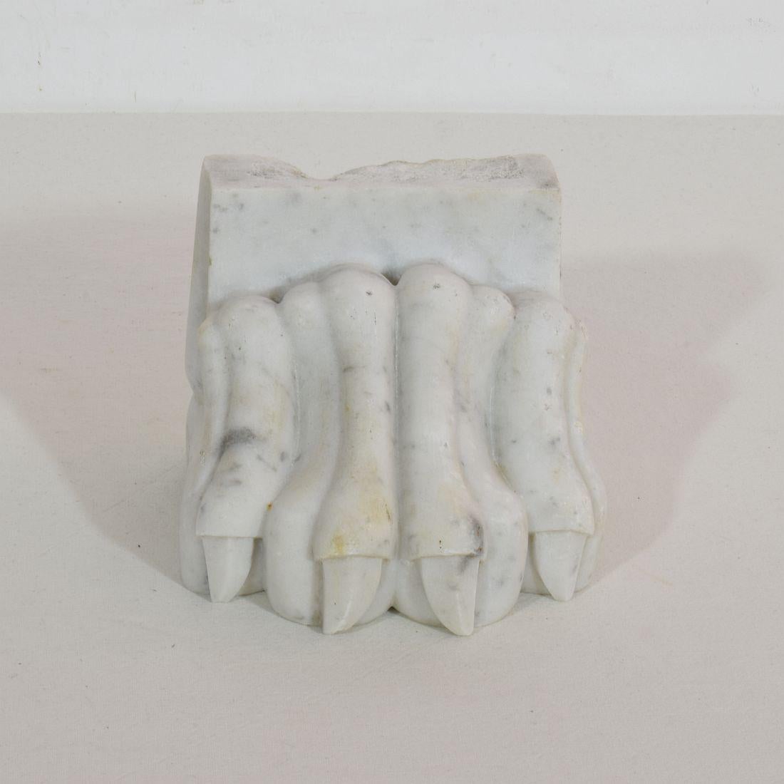 18th Century and Earlier 18th-19th Century Neoclassical Italian Marble Claw