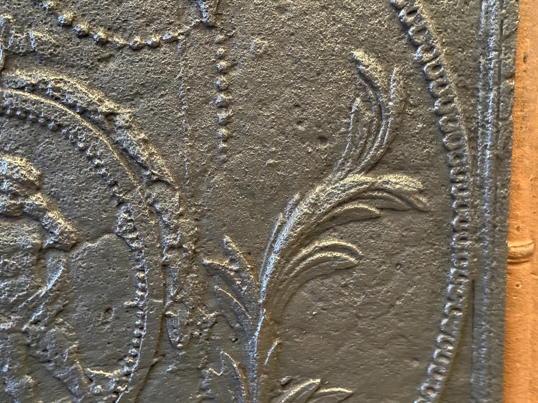 18th/19th Century Neoclassical Period 'Weeping Cupid' Fireback / Backsplash For Sale 7