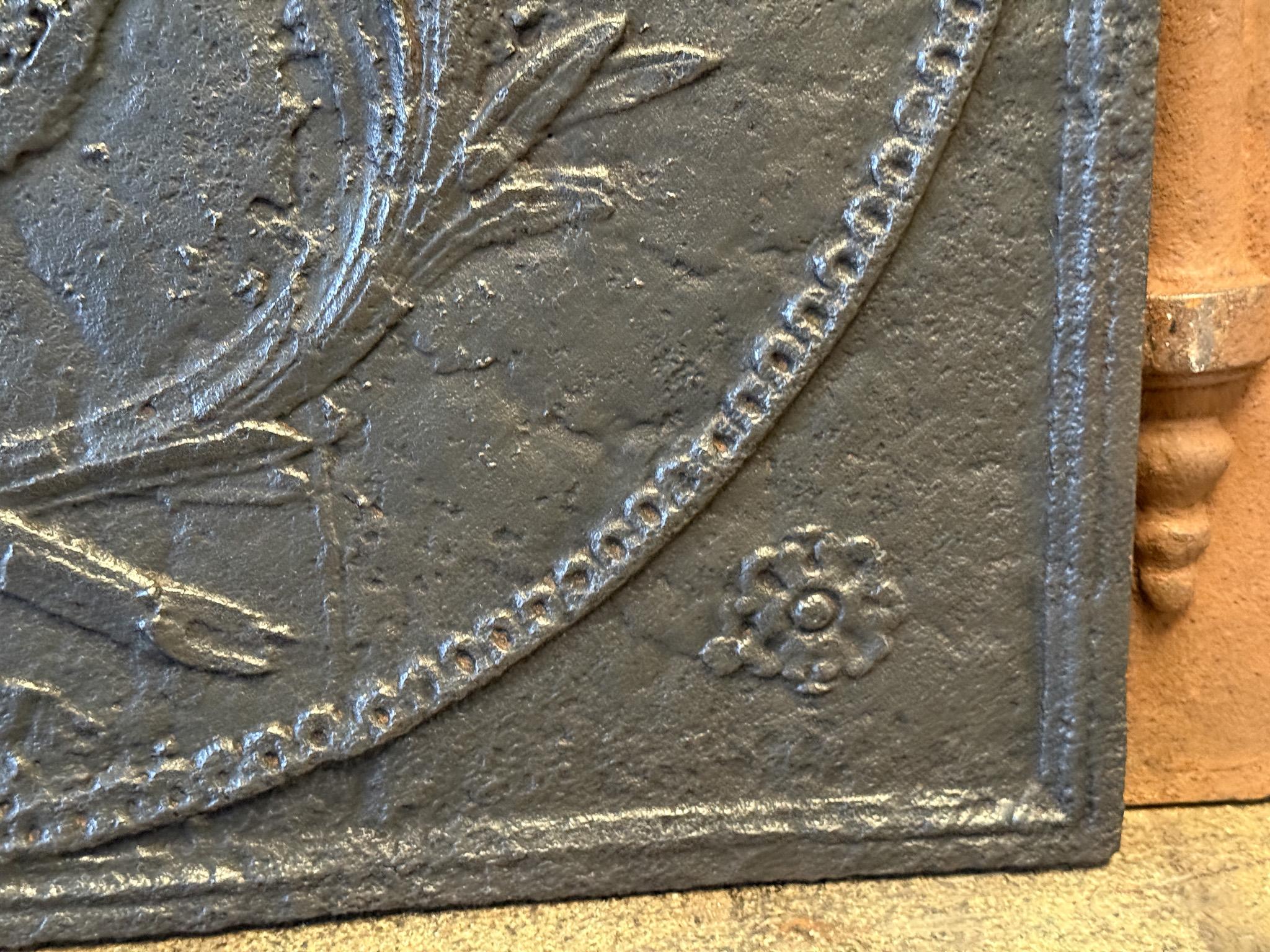 18th/19th Century Neoclassical Period 'Weeping Cupid' Fireback / Backsplash For Sale 9