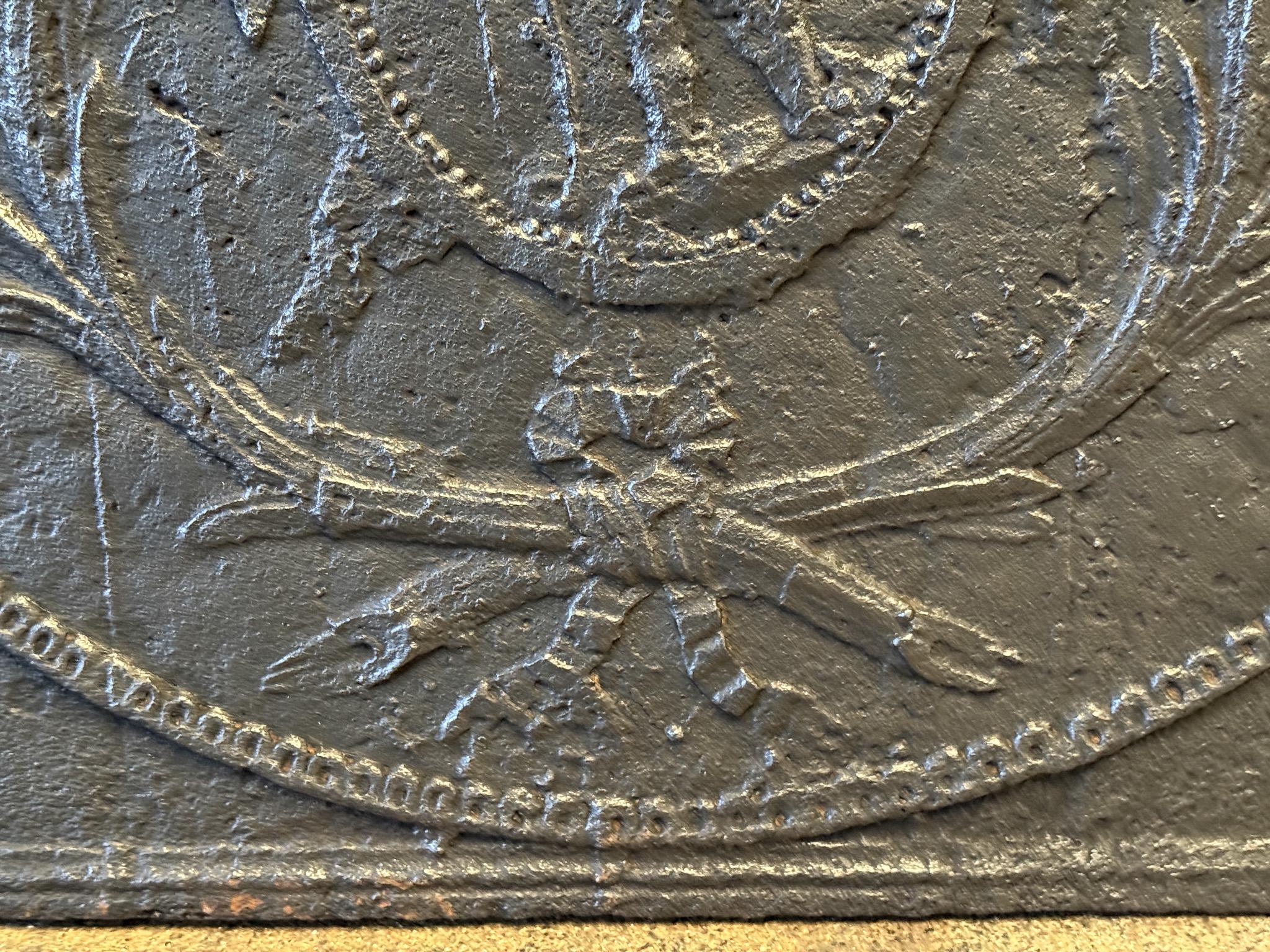 18th/19th Century Neoclassical Period 'Weeping Cupid' Fireback / Backsplash For Sale 10