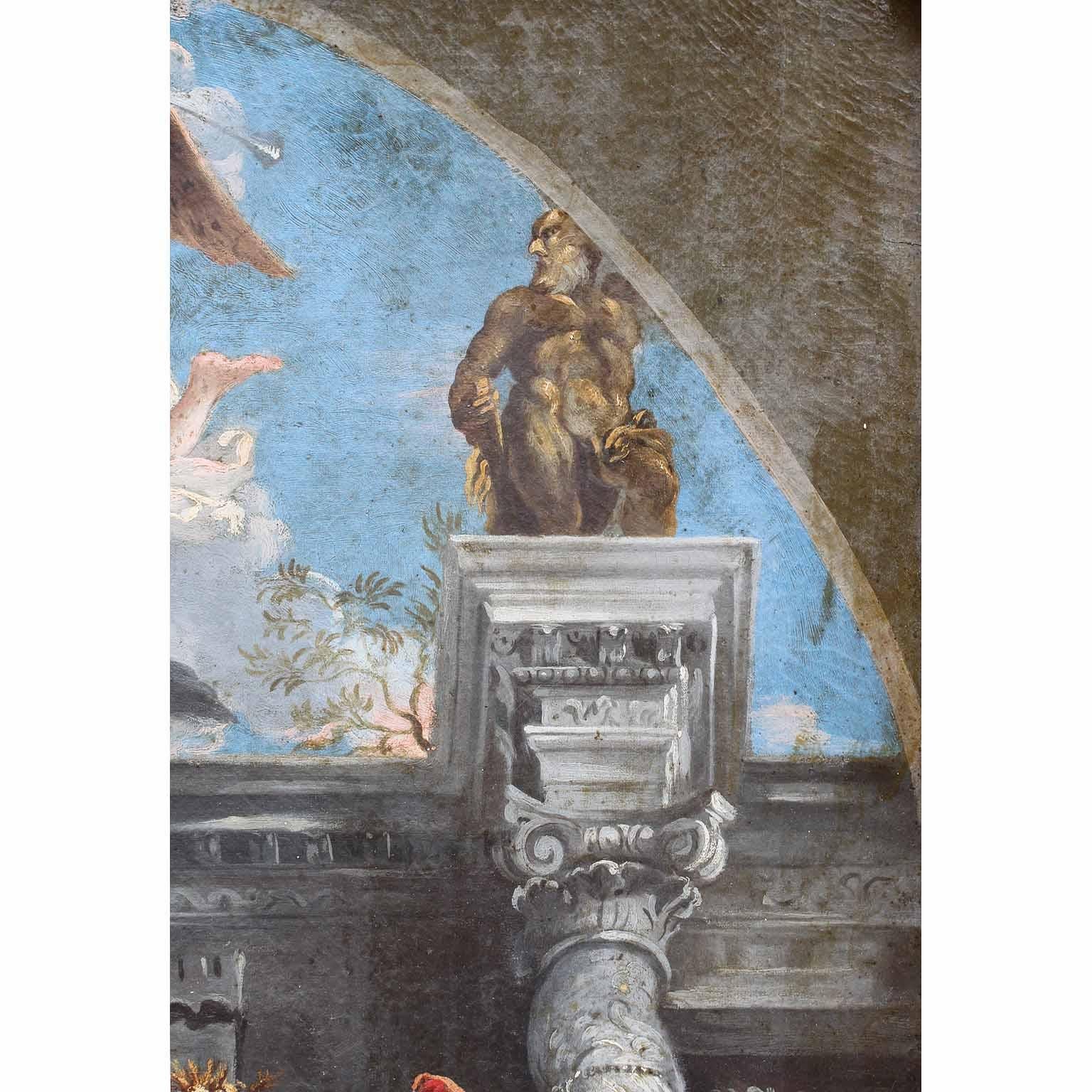 Huile sur toile du 18ème et 19ème siècle « Le Triomphe de Venise » d'après Paolo Veronese en vente 3