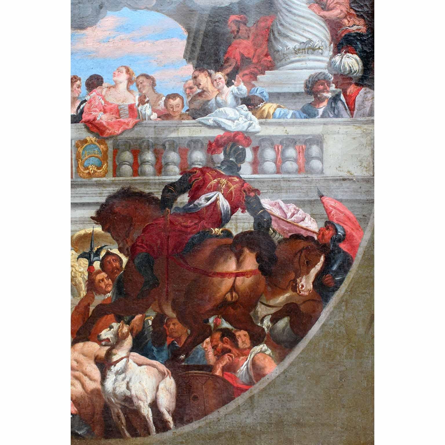 Huile sur toile du 18ème et 19ème siècle « Le Triomphe de Venise » d'après Paolo Veronese en vente 5