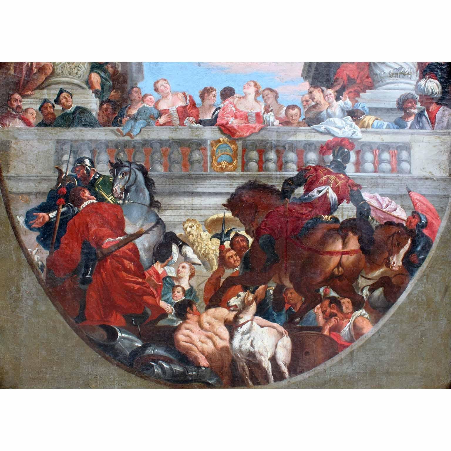Doré Huile sur toile du 18ème et 19ème siècle « Le Triomphe de Venise » d'après Paolo Veronese en vente