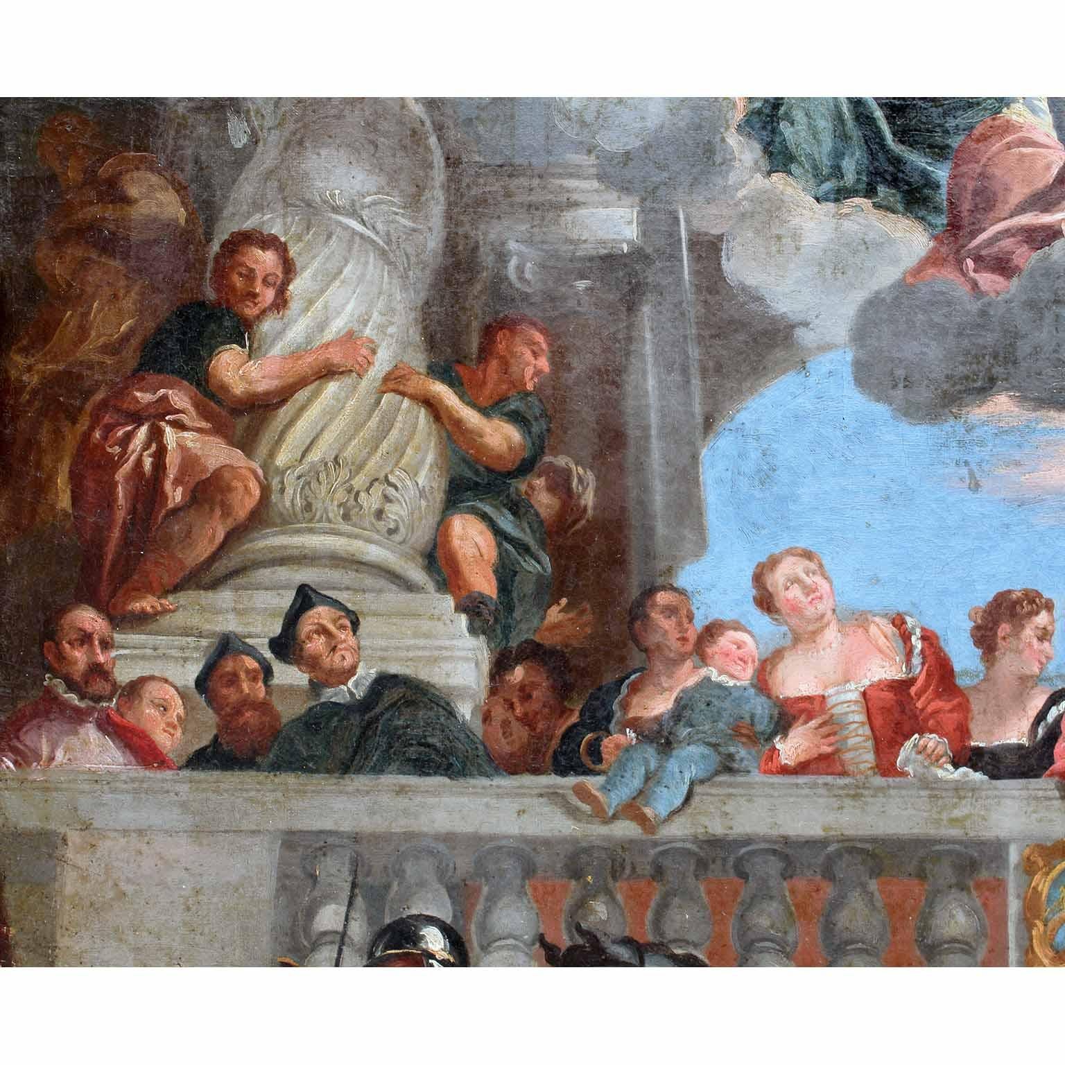 Bois Huile sur toile du 18ème et 19ème siècle « Le Triomphe de Venise » d'après Paolo Veronese en vente