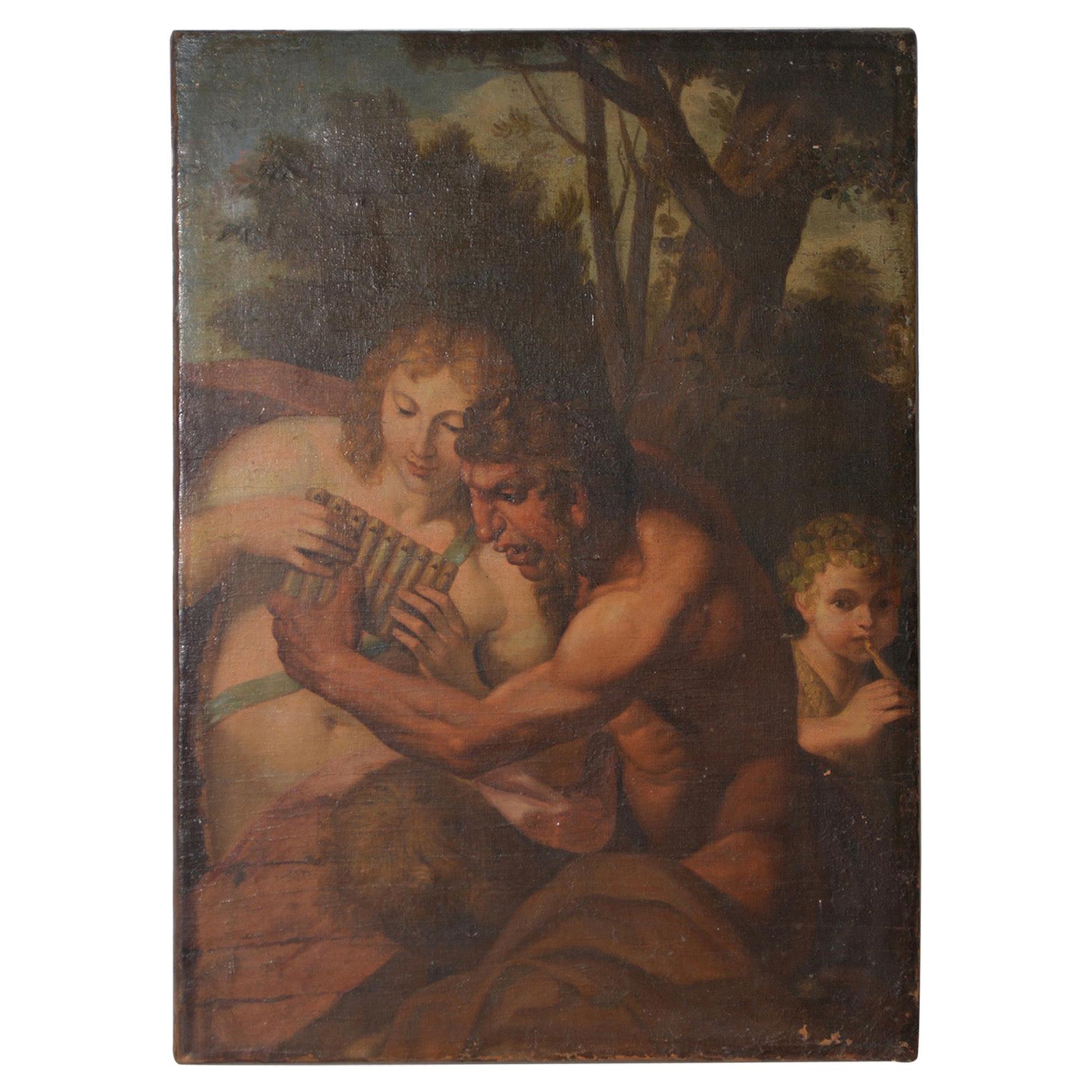 Peinture à l'huile originale du 18ème et 19ème siècle « La conquête de Sélène » en vente