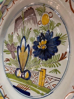 18th-19th Century Polychrome Delft Platter