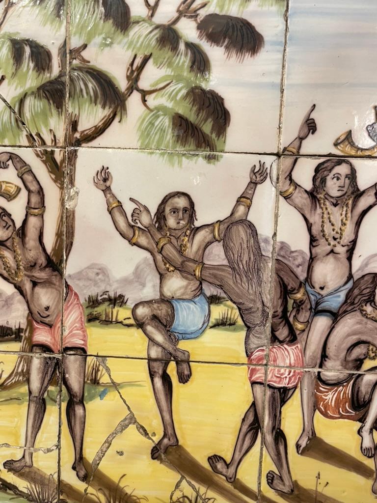 Peinture portugaise du 18e/19e siècle représentant des amérindiens en vente 4