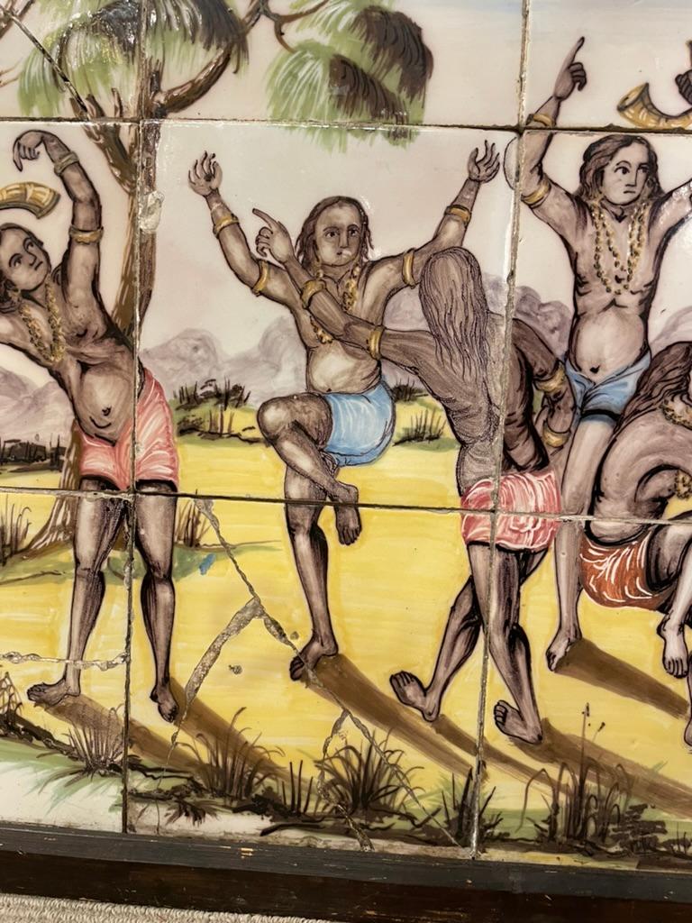 Peinture portugaise du 18e/19e siècle représentant des amérindiens en vente 5