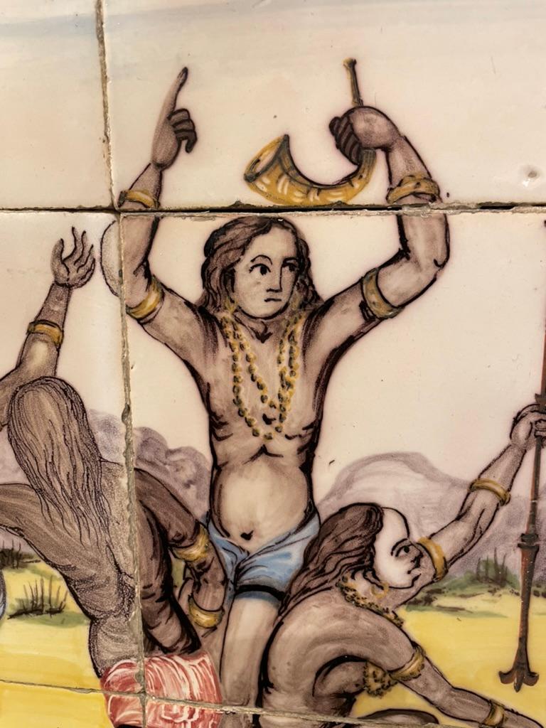 Peinture portugaise du 18e/19e siècle représentant des amérindiens en vente 9