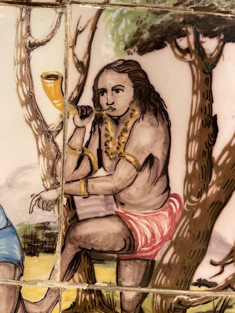 Peinture portugaise du 18e/19e siècle représentant des amérindiens  en vente 10