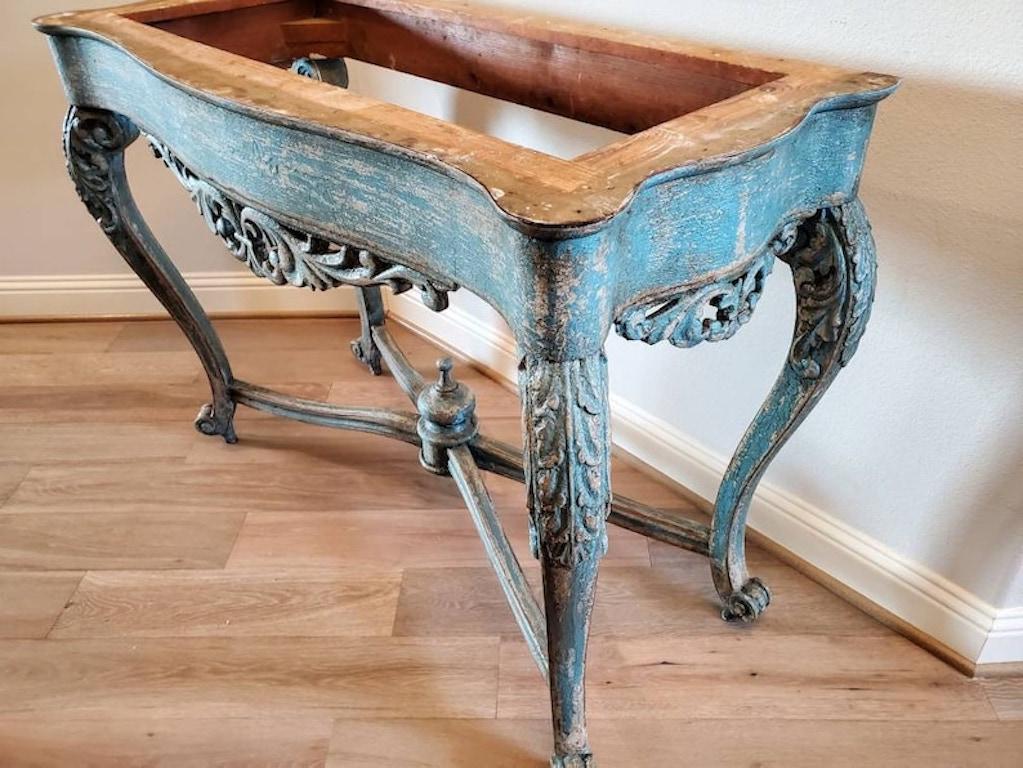 18th/19th Century Rococo Louis XV Style Console Table For Sale 3