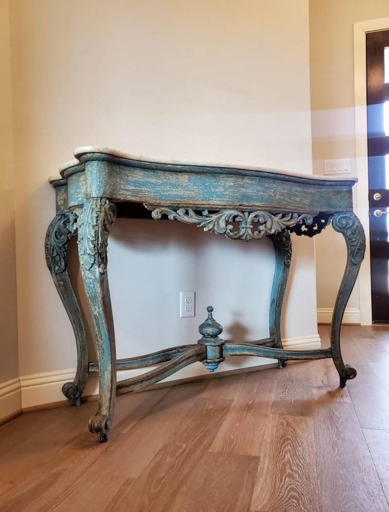 European 18th/19th Century Rococo Louis XV Style Console Table For Sale
