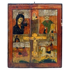 Icone quadripartite russe del XVIII/XIX secolo