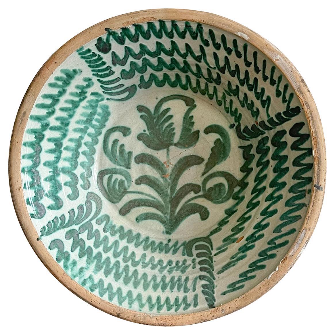 18th - 19th Century Spanish Antique Lebrillo Bowl For Sale