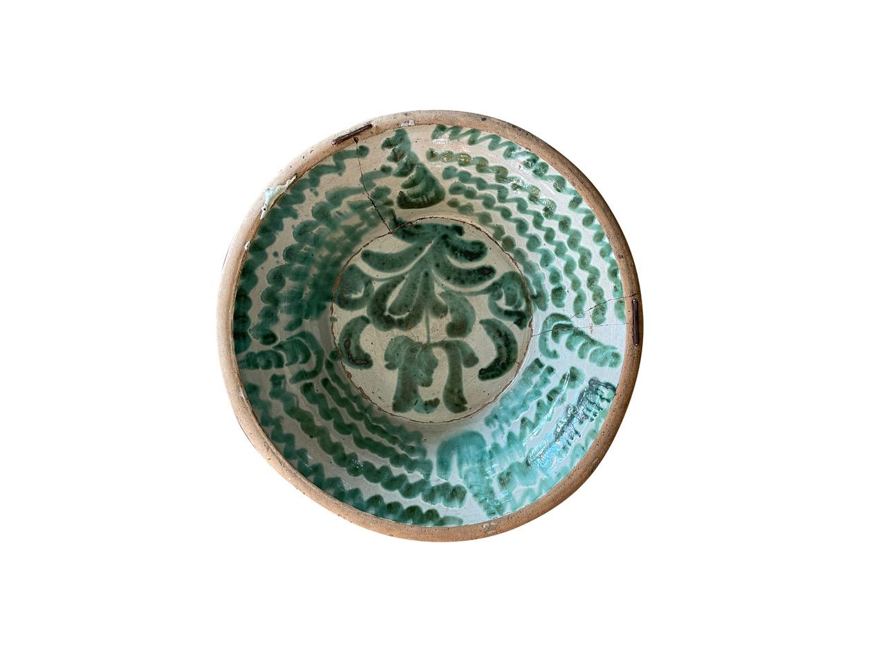Hand-Crafted 18th - 19th Century Spanish Antique Lebrillo Bowl XL