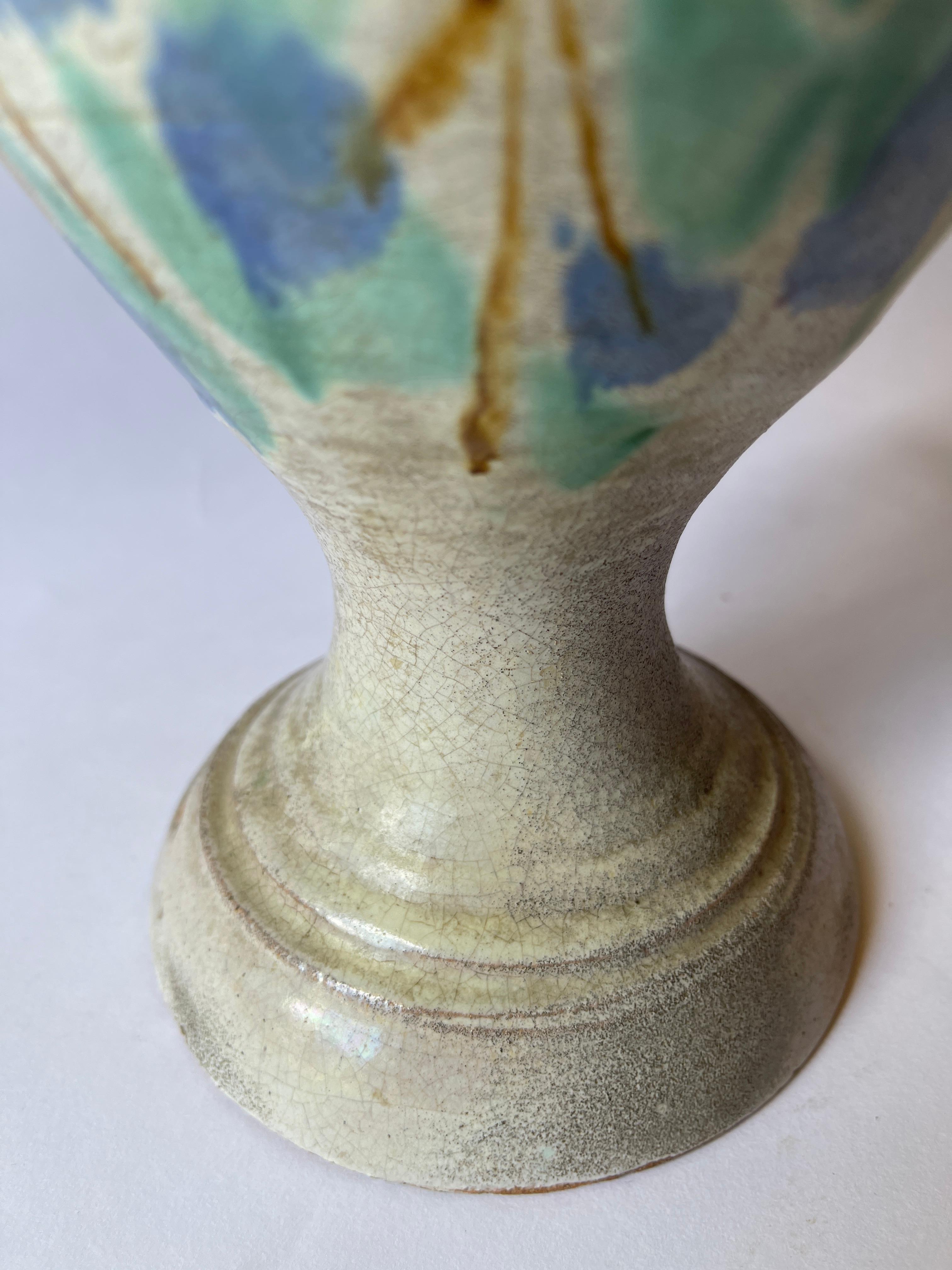 Vaso Angelo in maiolica Coloni spagnola del XVIII-XIX secolo in vendita 4