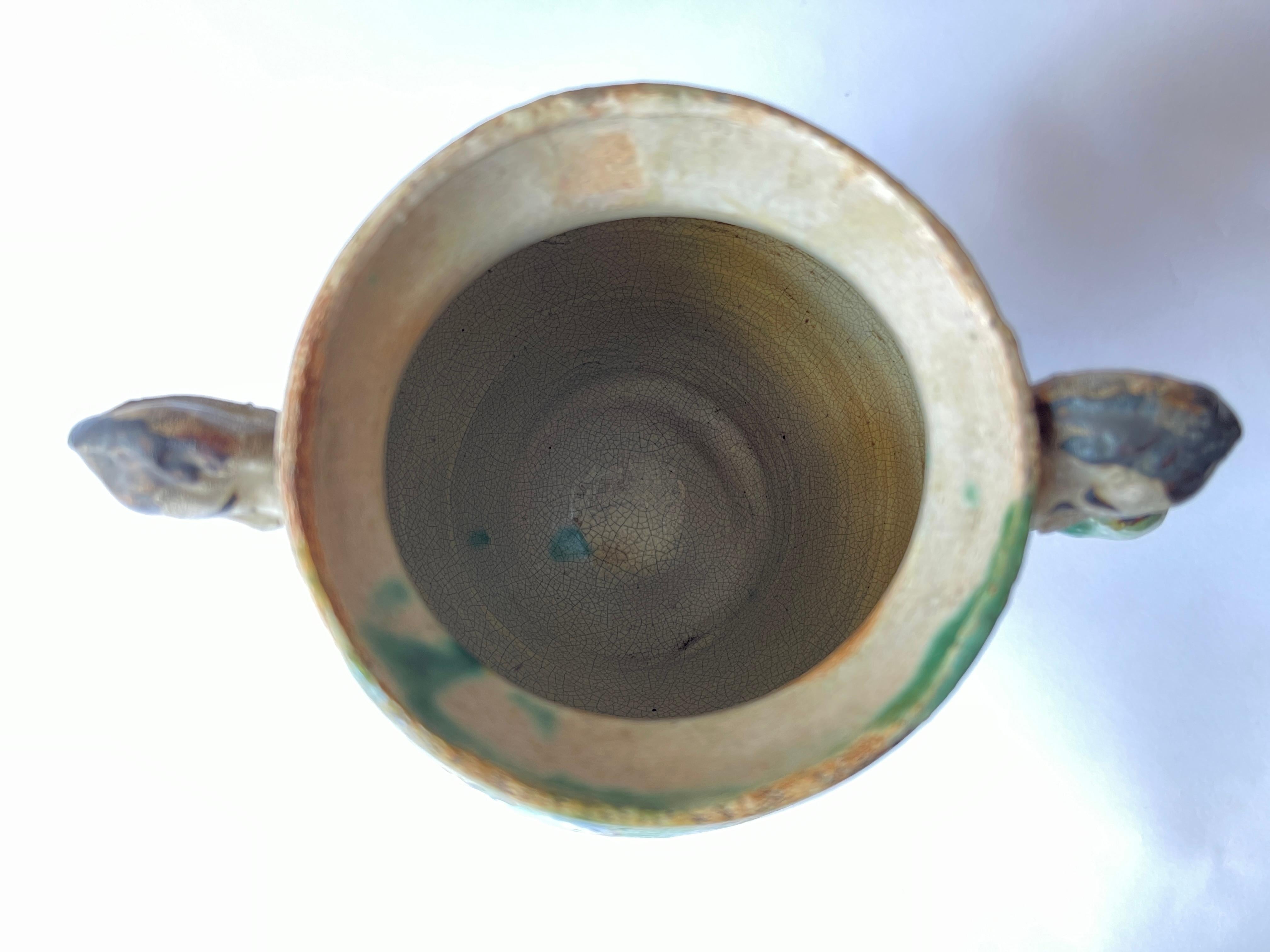 Vaso Angelo in maiolica Coloni spagnola del XVIII-XIX secolo In condizioni buone in vendita a New York, NY
