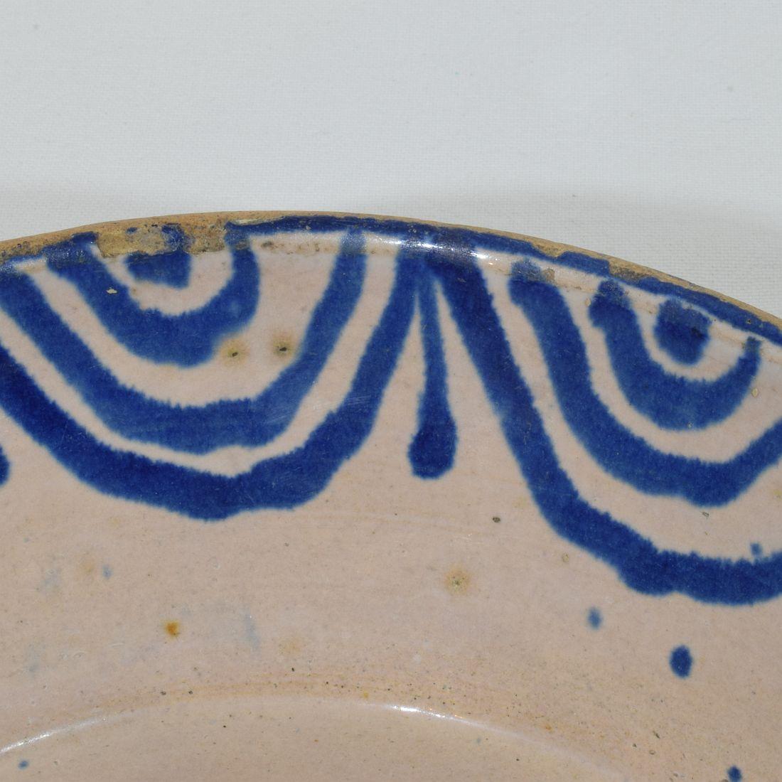 18th/ 19th Century Spanish Glazed Terracotta Bowl For Sale 9